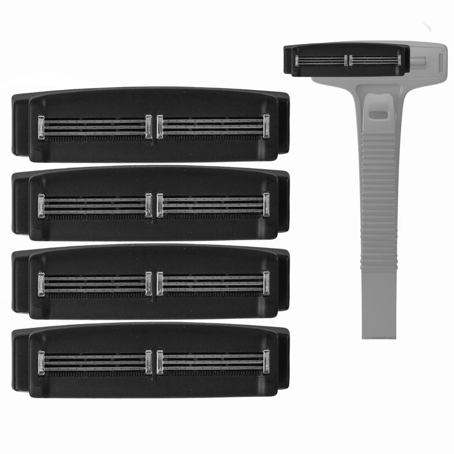 NEW:  4-Pack of Triple Blade Pivoting Shaver Cartridges by Bearback