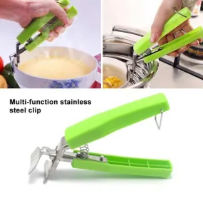 New Stainless Anti Scalding Steel Bowl Holder Clip Dish Clamp Pot Pan Gripper Anti-scraping Lifter Plate Tong Kitchen Tools