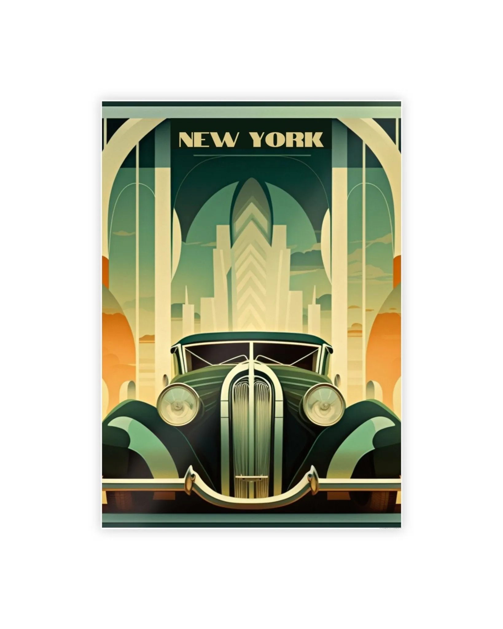 New York Automotive Poster