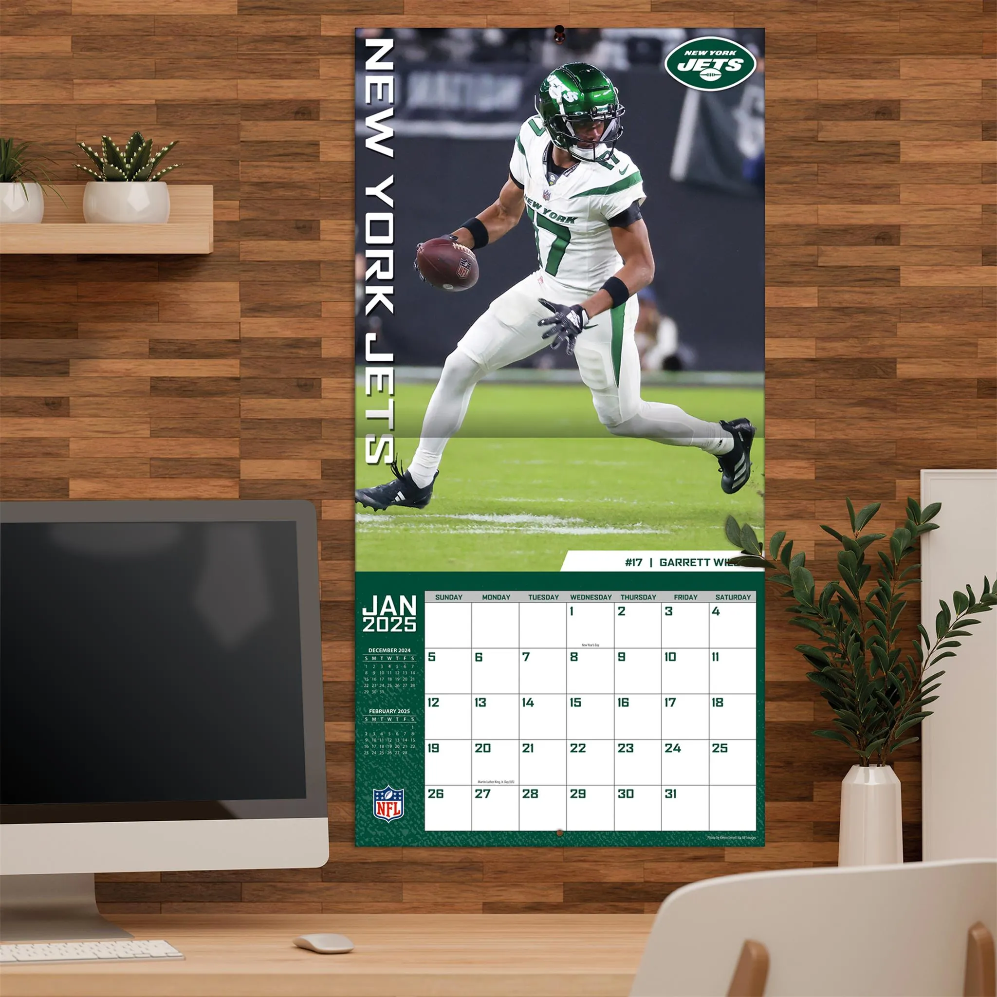 NFL New York Jets Wall 2025 Calendar - Online Exclusive