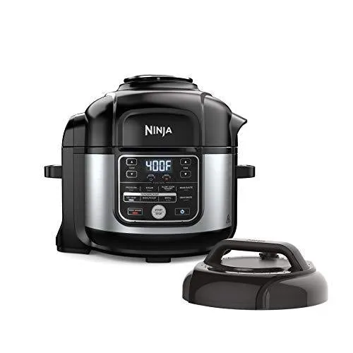 Ninja OS301 Foodi 10-in-1 Pressure Cooker and Air Fryer with Nesting Broil Rack, 6.5 Quart, Stainless Steel