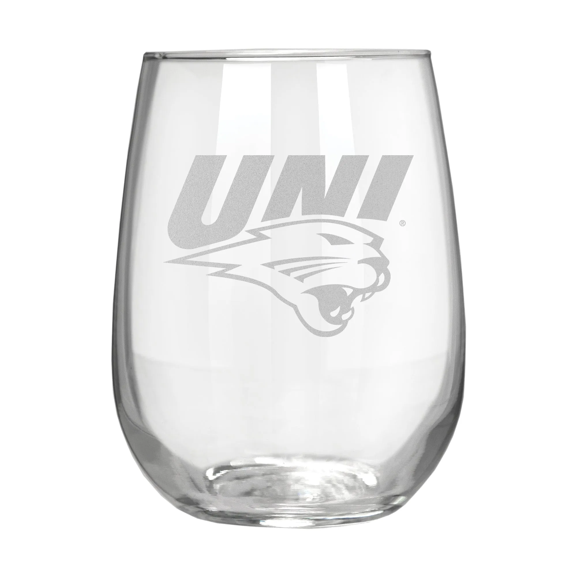 Northern Iowa Panthers 17 oz. Stemless Wine Glass