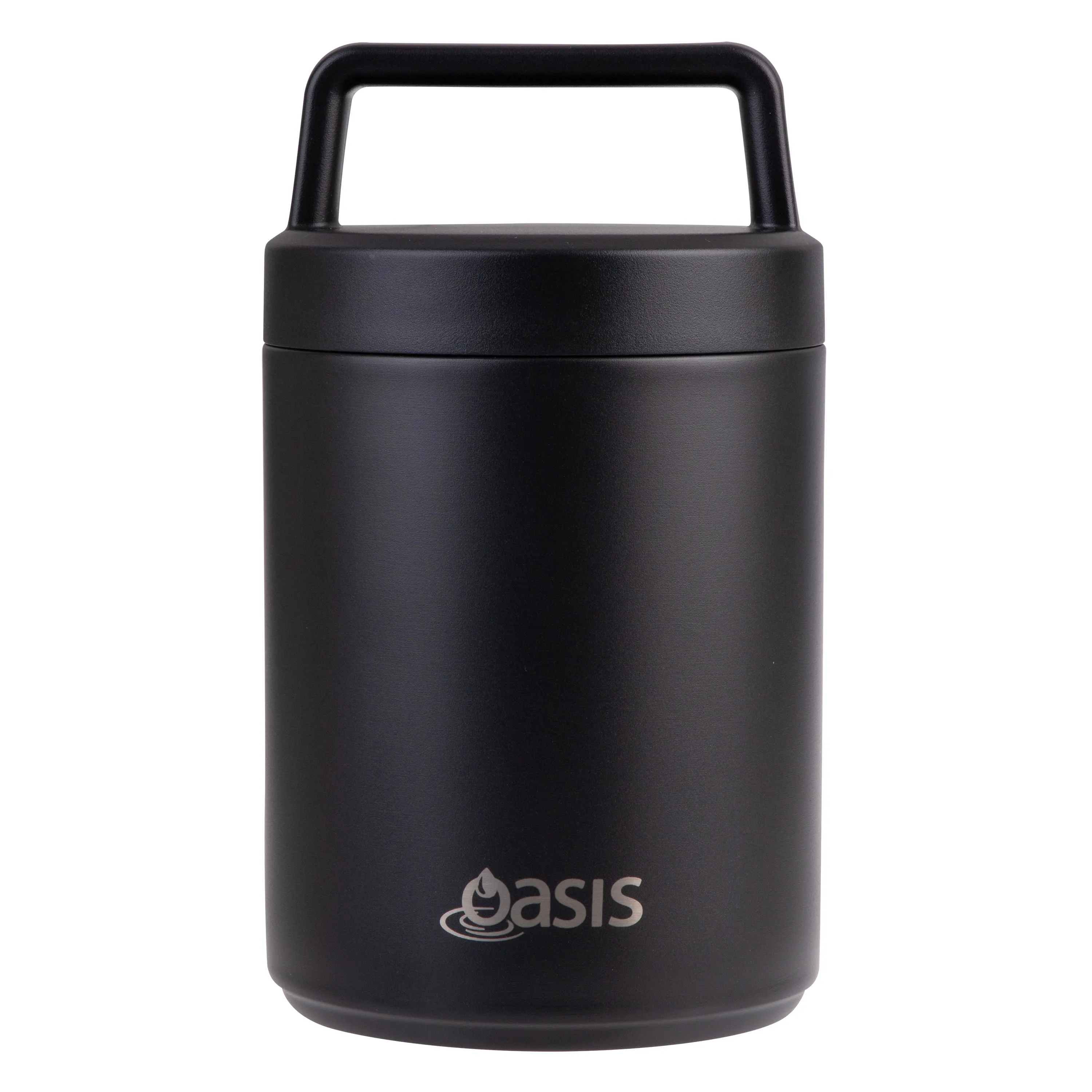 Oasis Insulated Food Jar With Handle - 480ml - Black