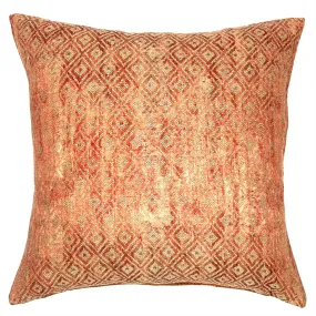 Orange Mid Century Geometric Throw Pillow Cover 22x22