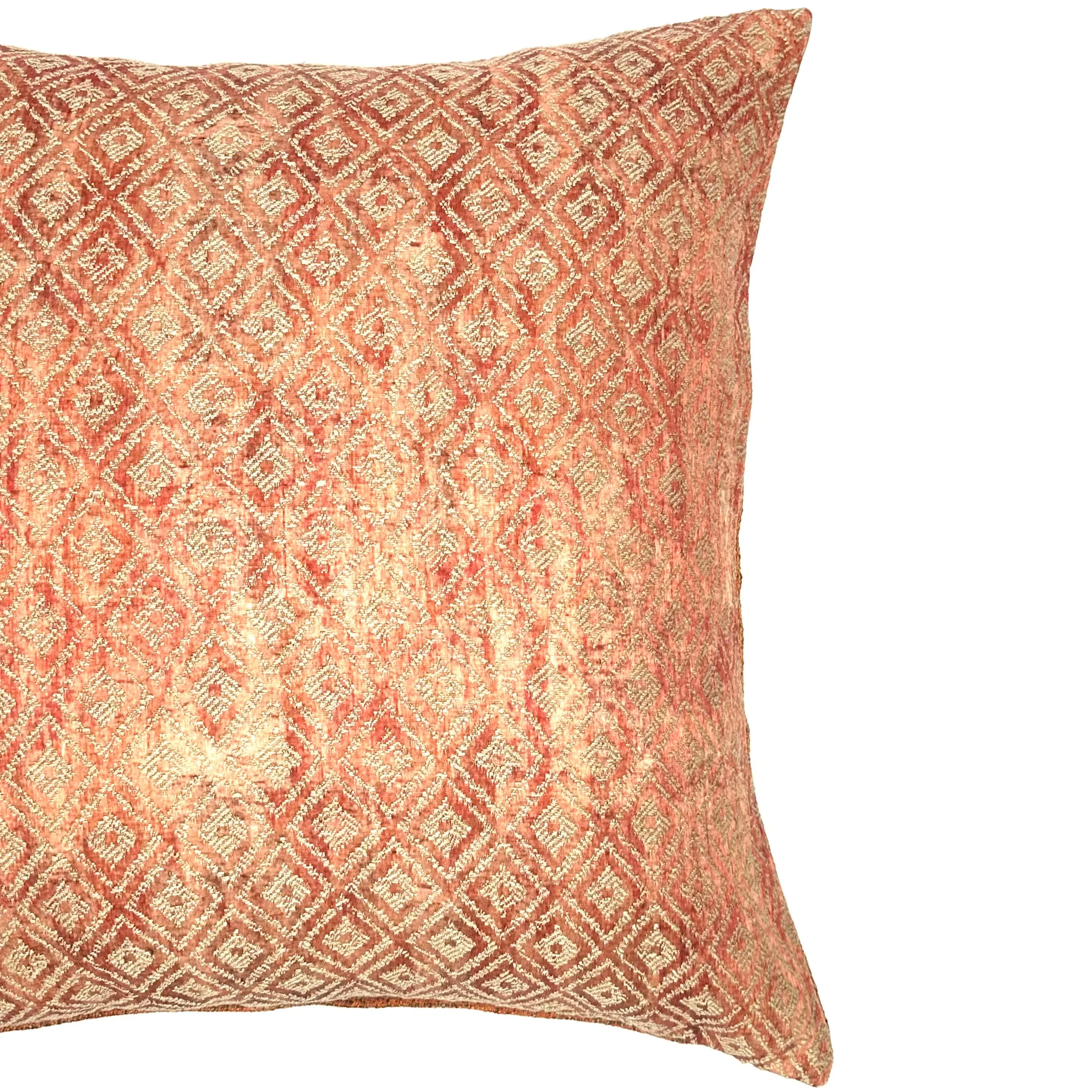 Orange Mid Century Geometric Throw Pillow Cover 22x22