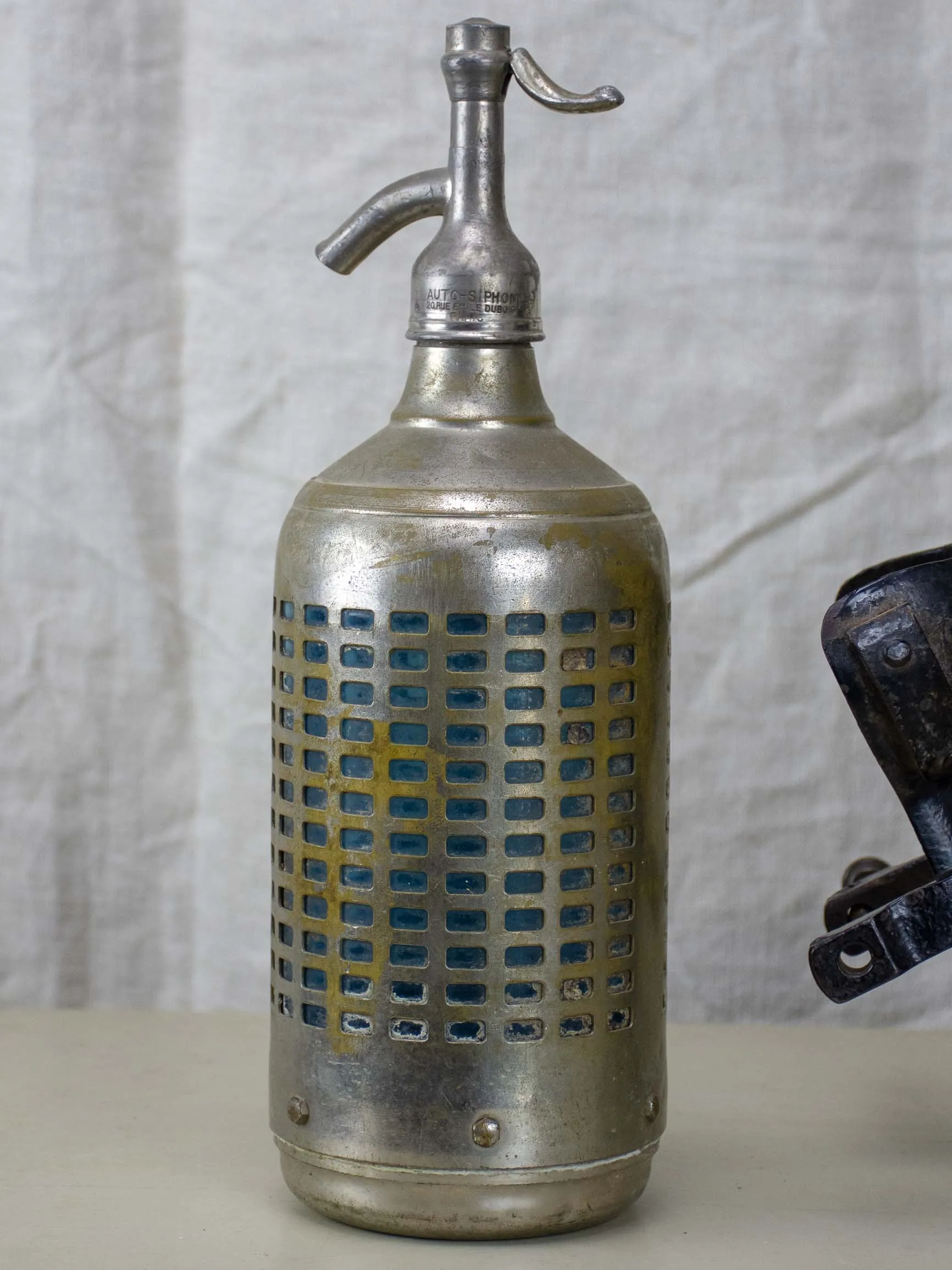 Original antique French seltzer cartridge  refill apparatus