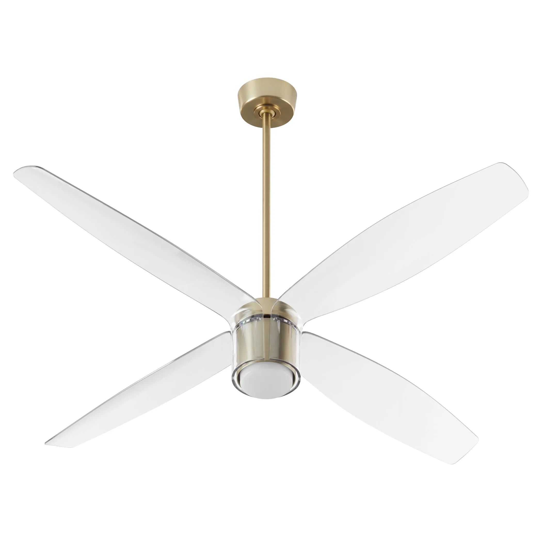 Oxygen Samaran 3-116-40 Smart Ceiling Fan, 60 inch - White, Aged Brass