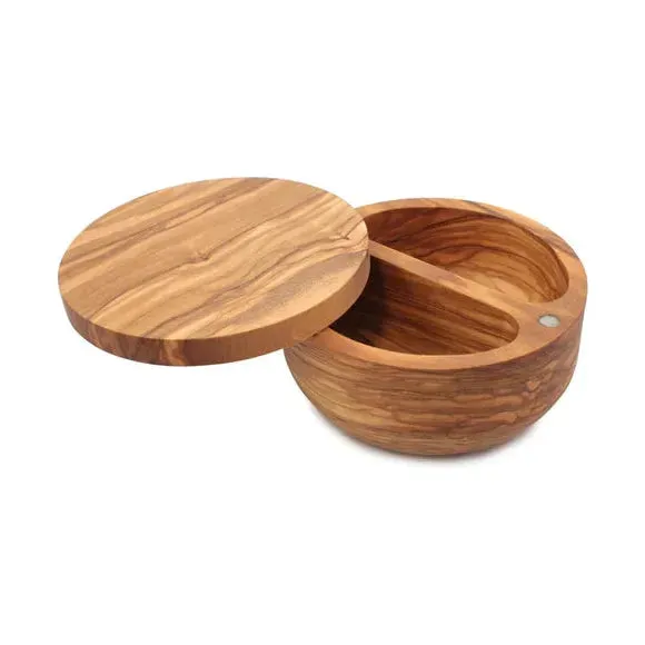 Palermo Dual Bin Olive Wood Salt Keeper