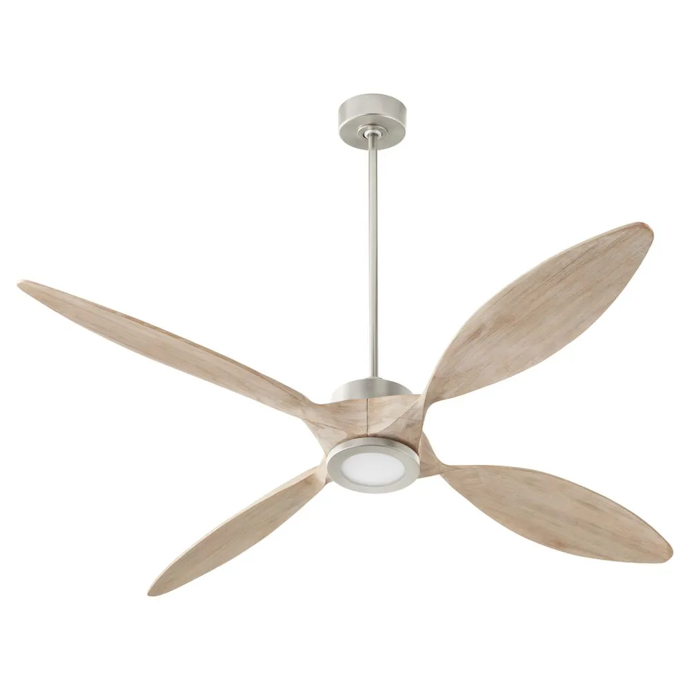 PAPILLON 66" WIFI CEILING FAN- WEATHERED GRAY/ SATIN NICKEL