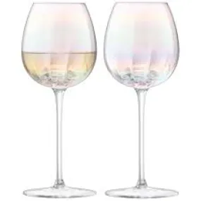 Pearl White Wine Glass 325ml Mother of Pearl x 2