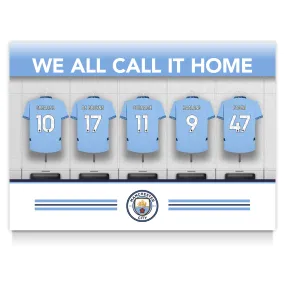 Personalised Manchester City FC Dressing Room Poster