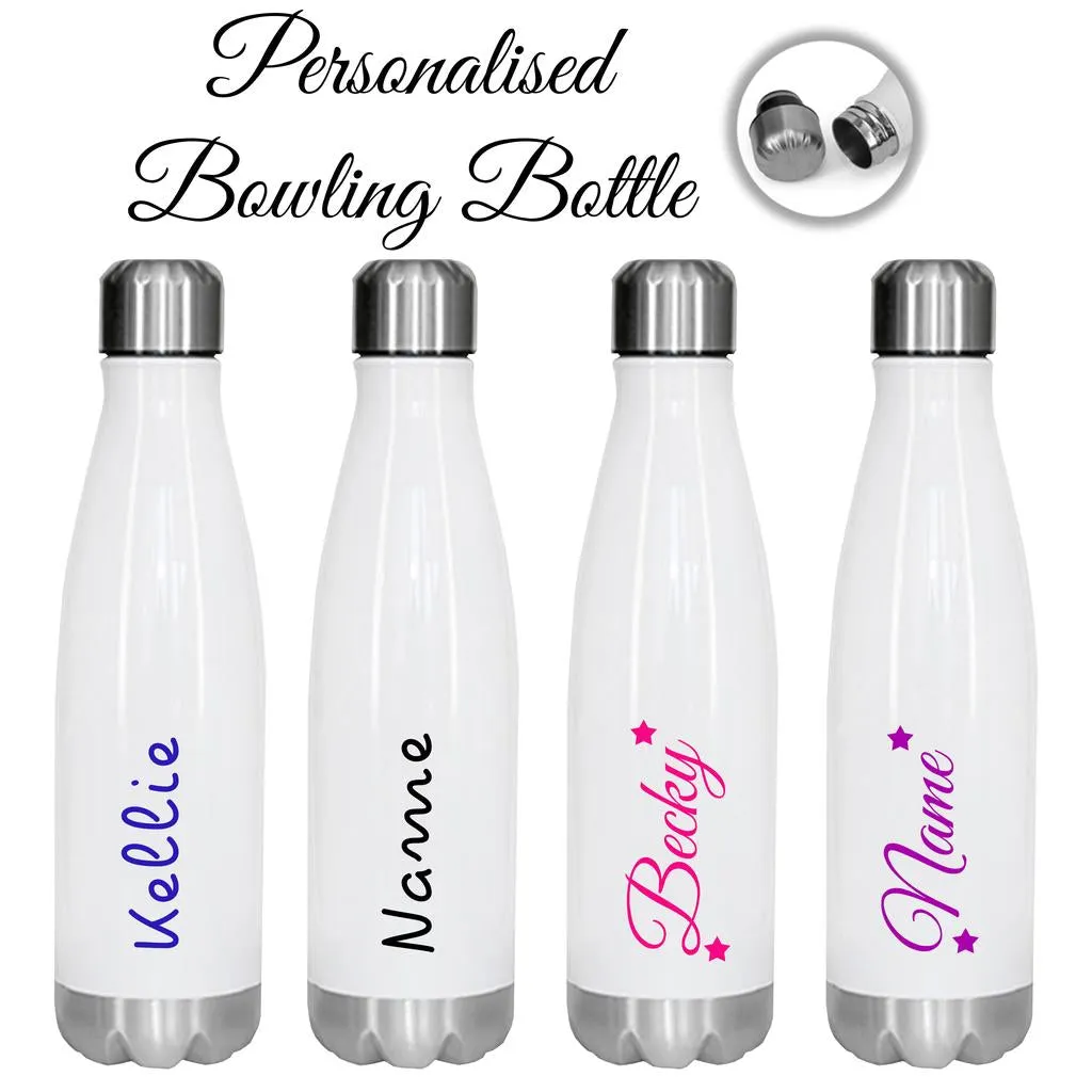 Personalised Water Bottle Stainless Steel Vacuum Insulated Chilly Flask 550ml