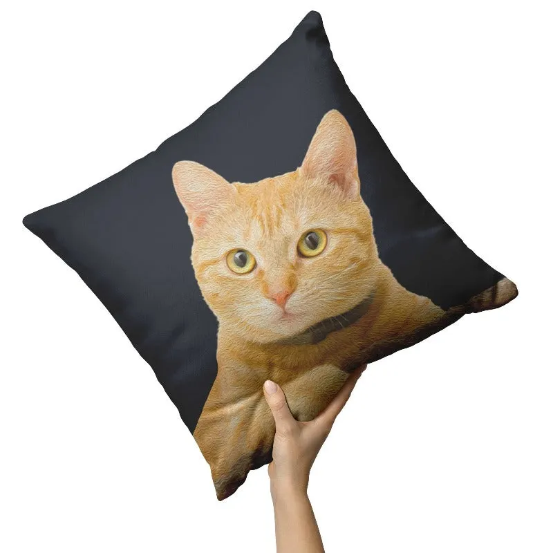 Personalized Red Cat Pillowcases - Custom Photo Pillow Covers