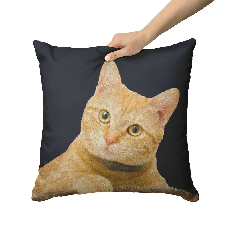 Personalized Red Cat Pillowcases - Custom Photo Pillow Covers