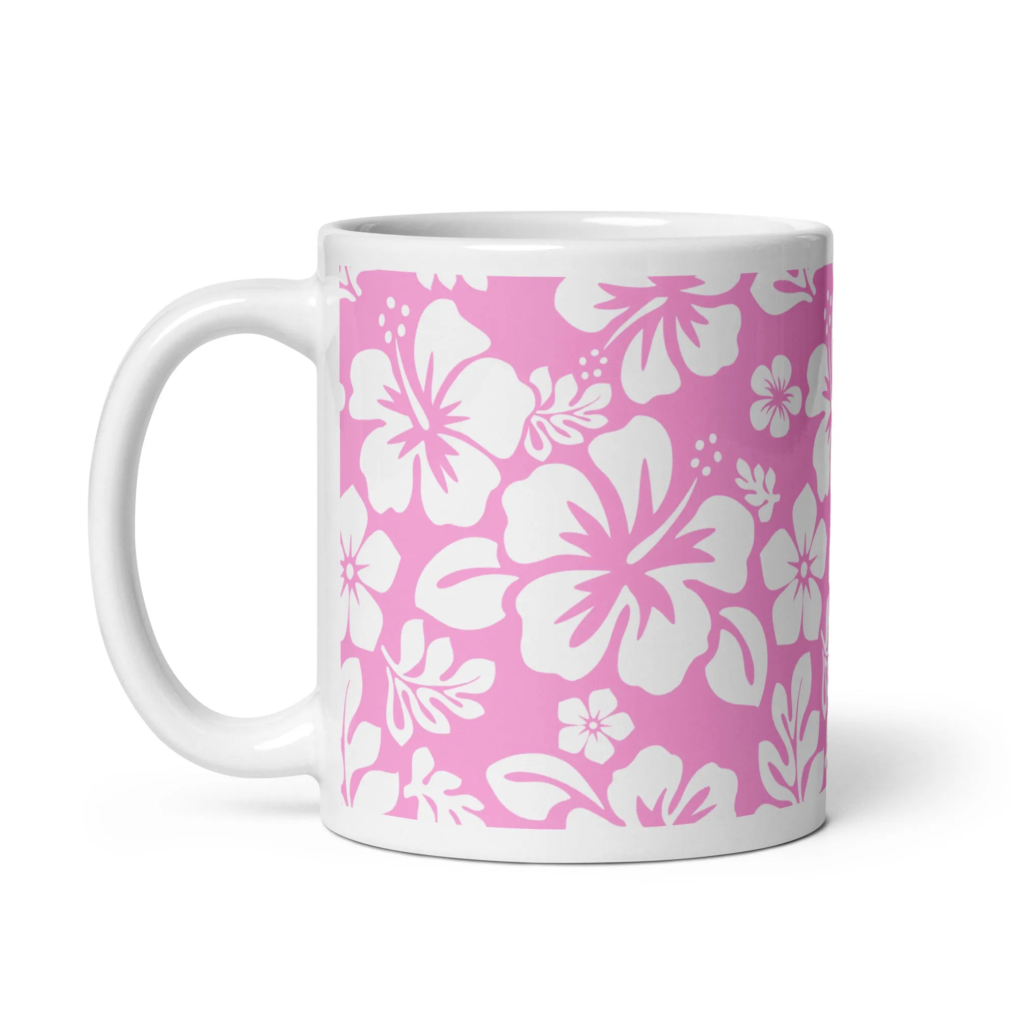 Pink and White Hawaiian Flowers Coffee Mug