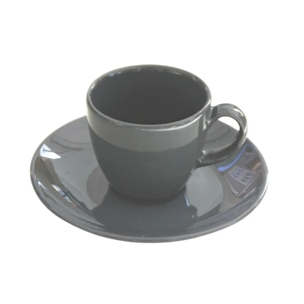 Porcelain Coffee & Tea Cup Espresso Cups Dark Grey