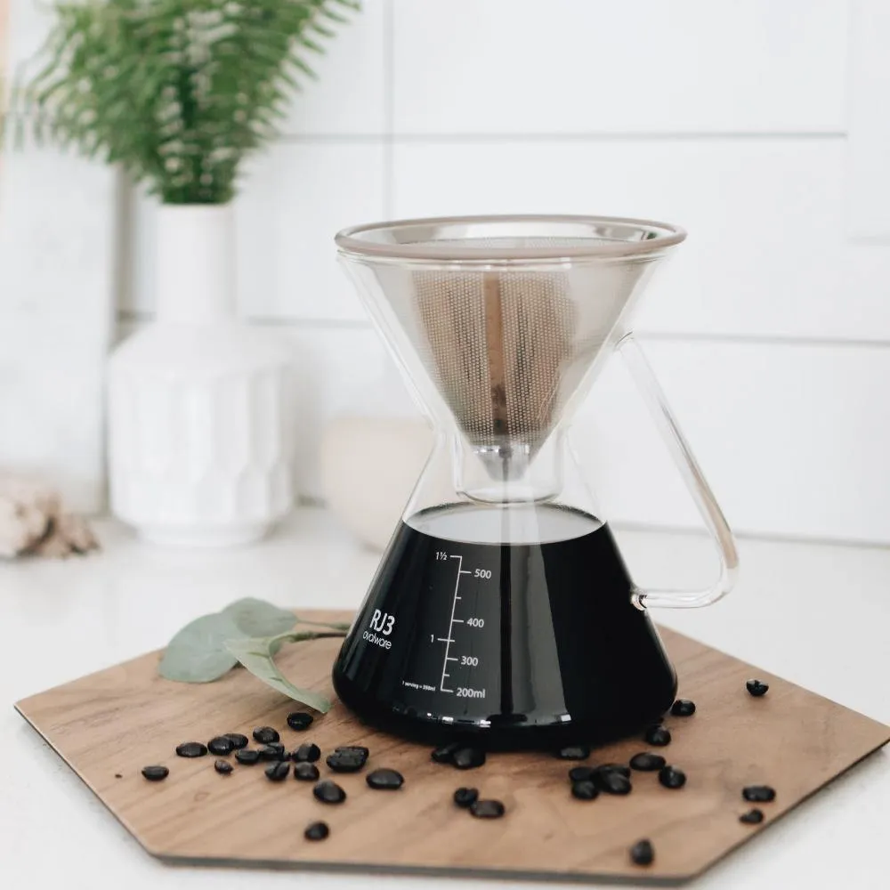 Pour Over Coffee Maker with Filter - 500ml/17oz