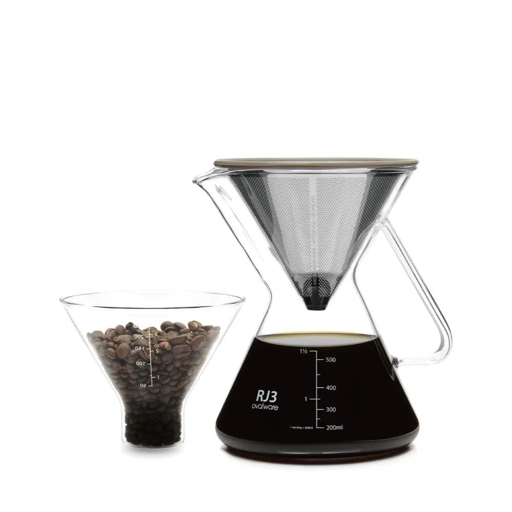 Pour Over Coffee Maker with Filter - 500ml/17oz