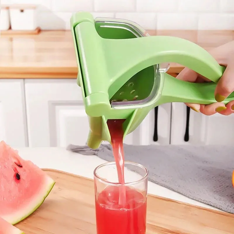 "Effortlessly Extract Fresh Juice with our Handheld Green Multifunctional Non-Electric Juicer - Perfect for Lemons, Fruits, and Vegetables!"