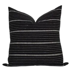 READY TO SHIP Kufri Cusco Stripe Pillow in Black