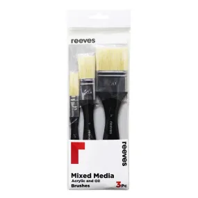 Reeves Mixed Media Brushes Hog Spalter Set of 3 - 0.5", 1" & 2"