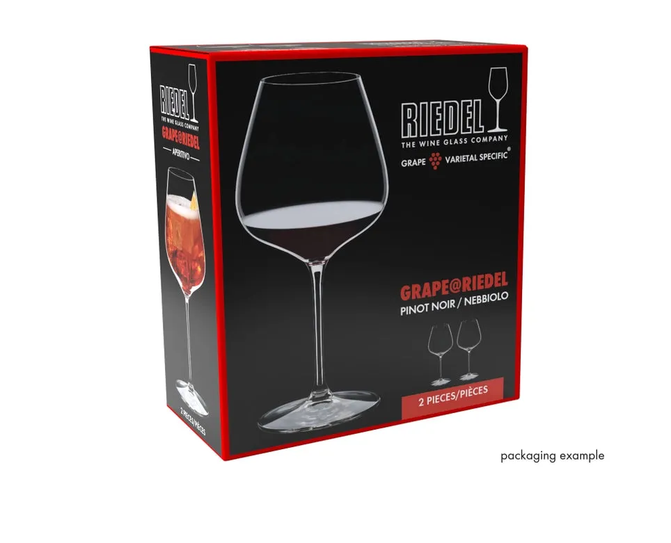 Riedel 2-Piece Crystal Pinot Noir/Nebbiolo/Aperitivo Wine Glass, 25 Oz