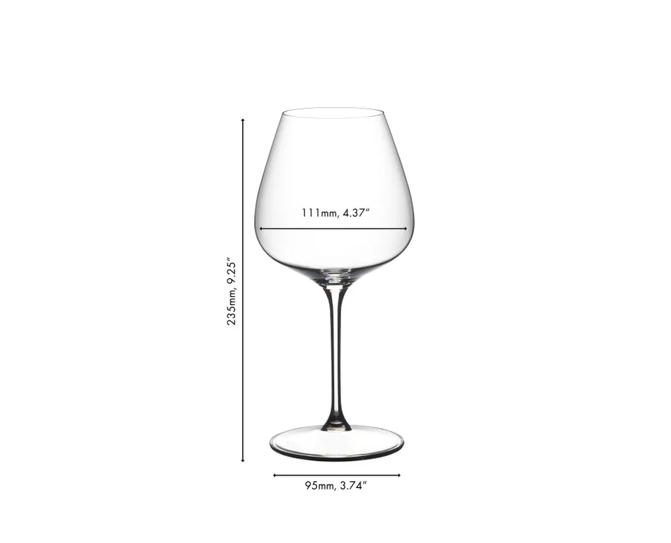 Riedel 2-Piece Crystal Pinot Noir/Nebbiolo/Aperitivo Wine Glass, 25 Oz