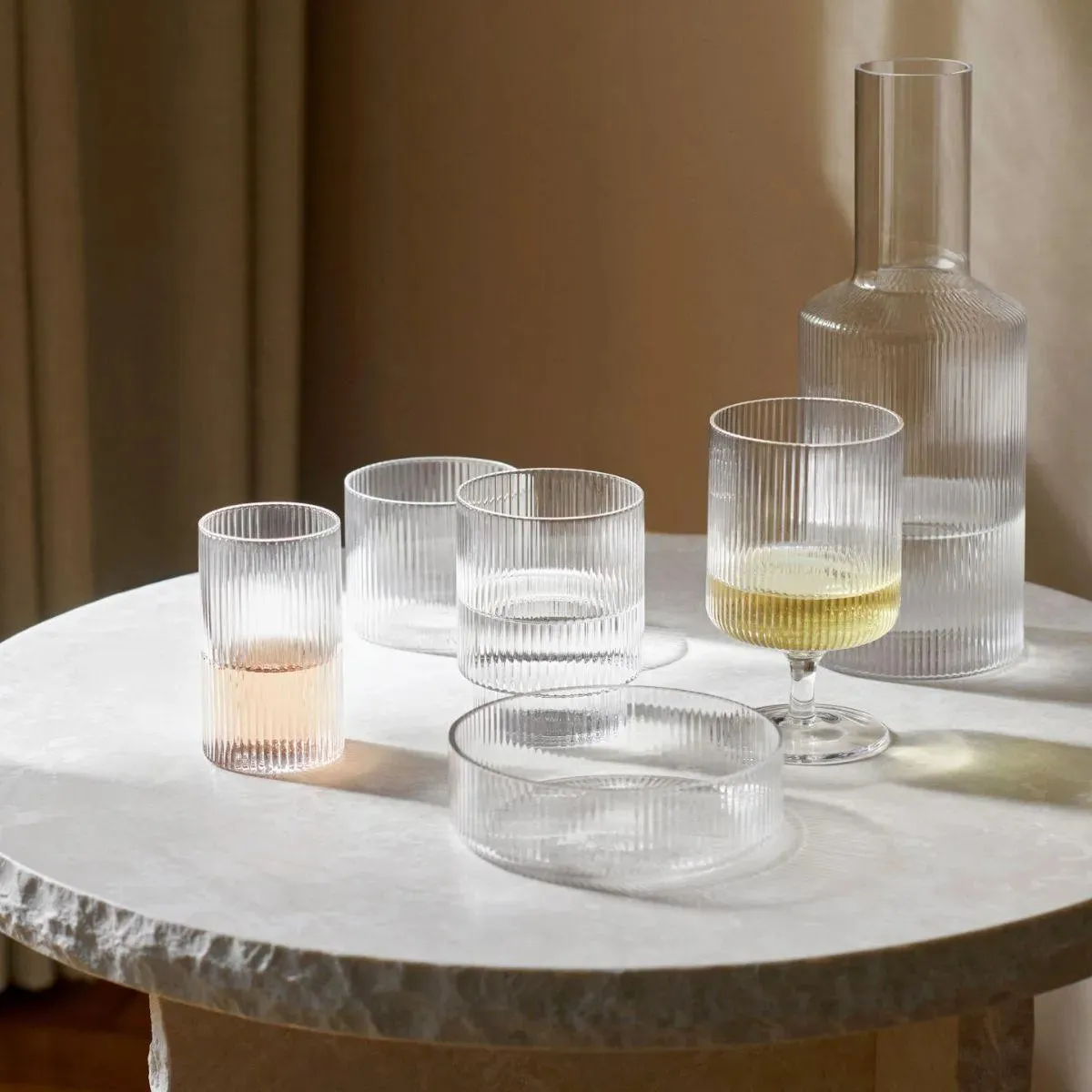 Ripple Glassware Clear - ferm LIVING