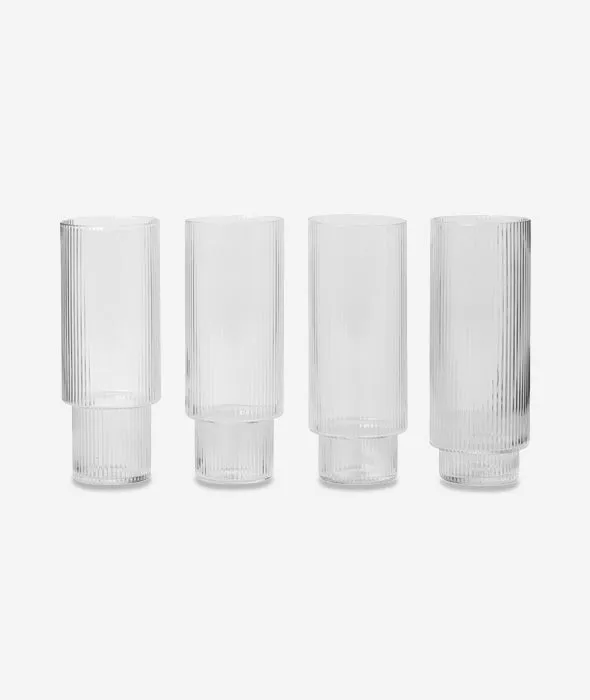 Ripple Long Drink Glasses set/4