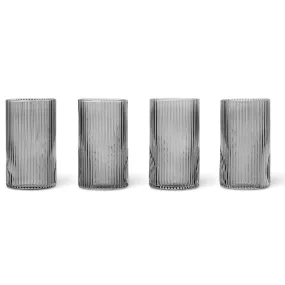 Ripple Verrines Glass Set Smoke Grey