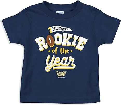 Rookie Of The Year Baby Apparel for Michigan College Fans (NB-7T)