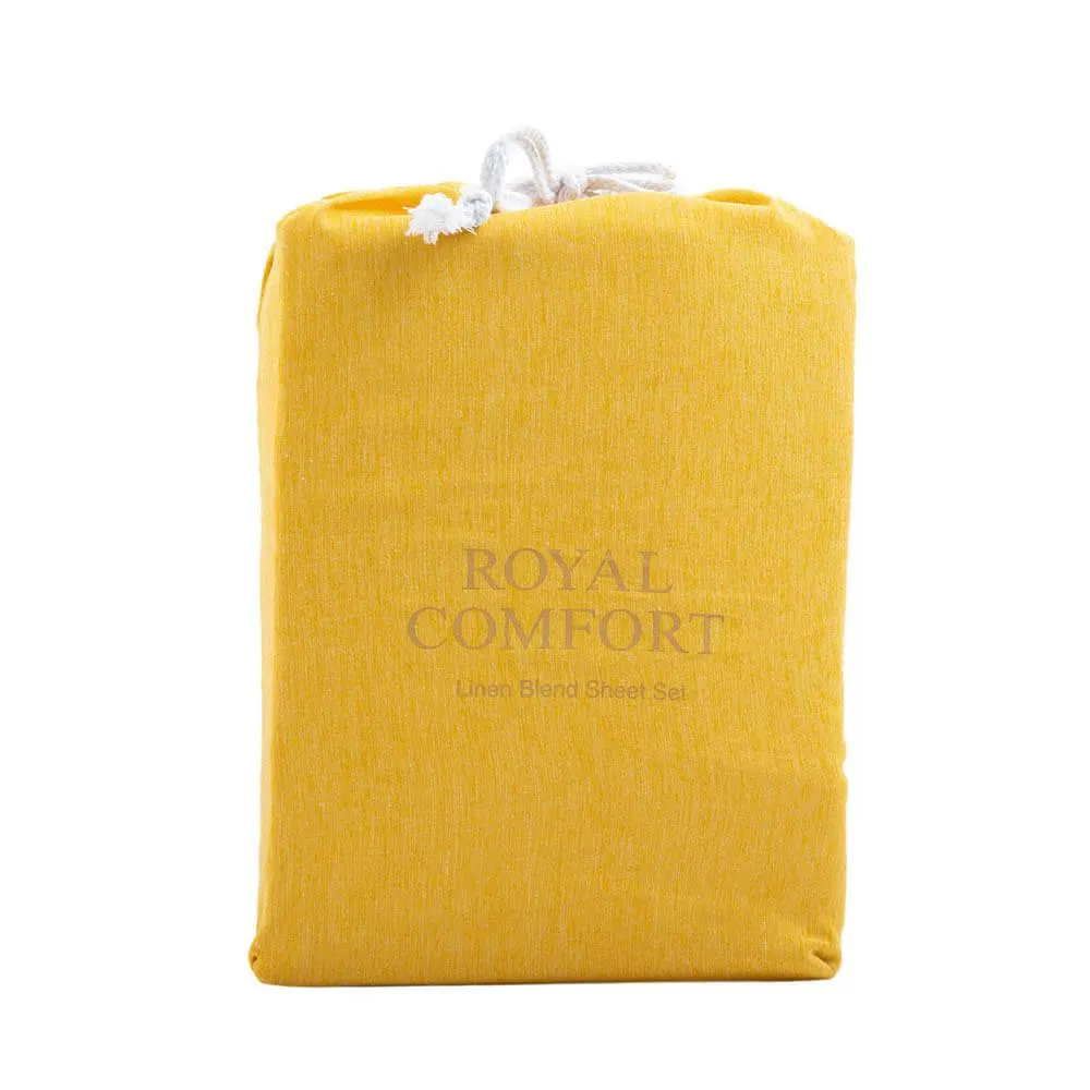 Royal Comfort  Blend Sheet Set  Queen Mustard Gold