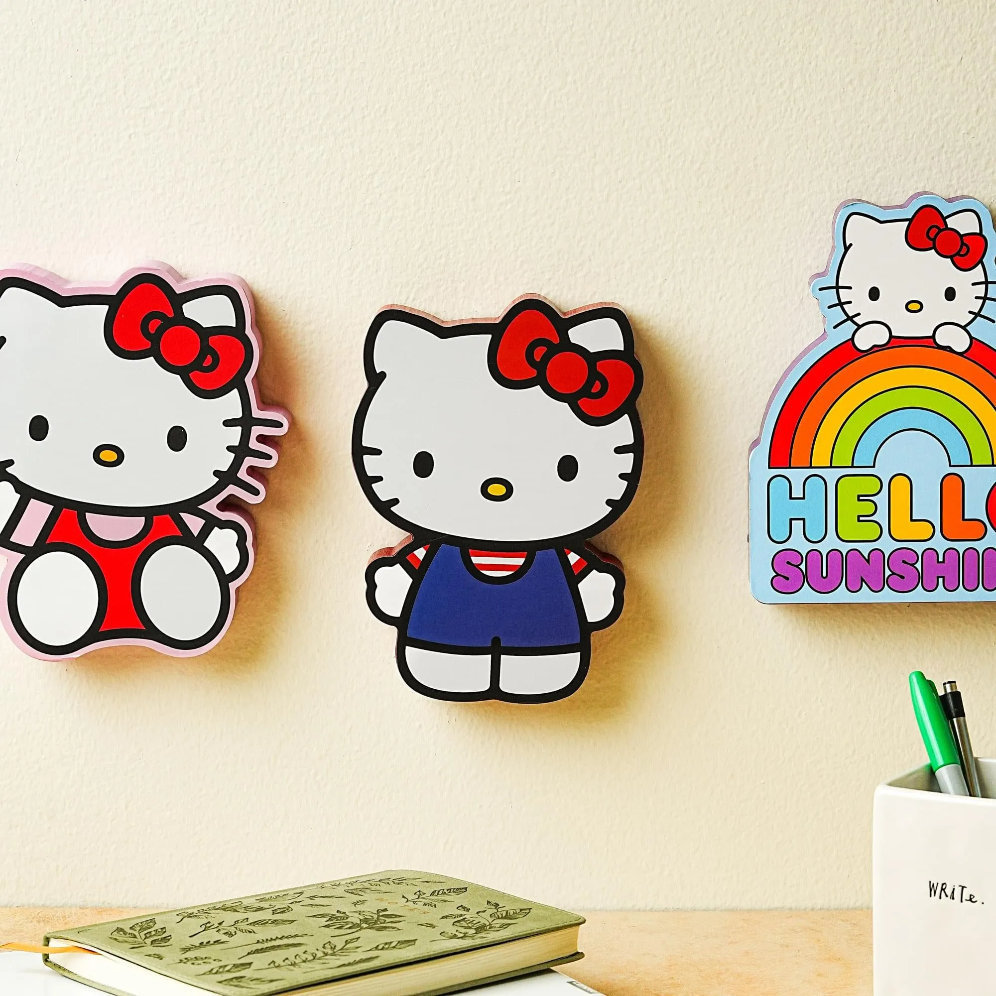 Sanrio Hello Kitty Classic Die-Cut Wooden Wall Art Sign