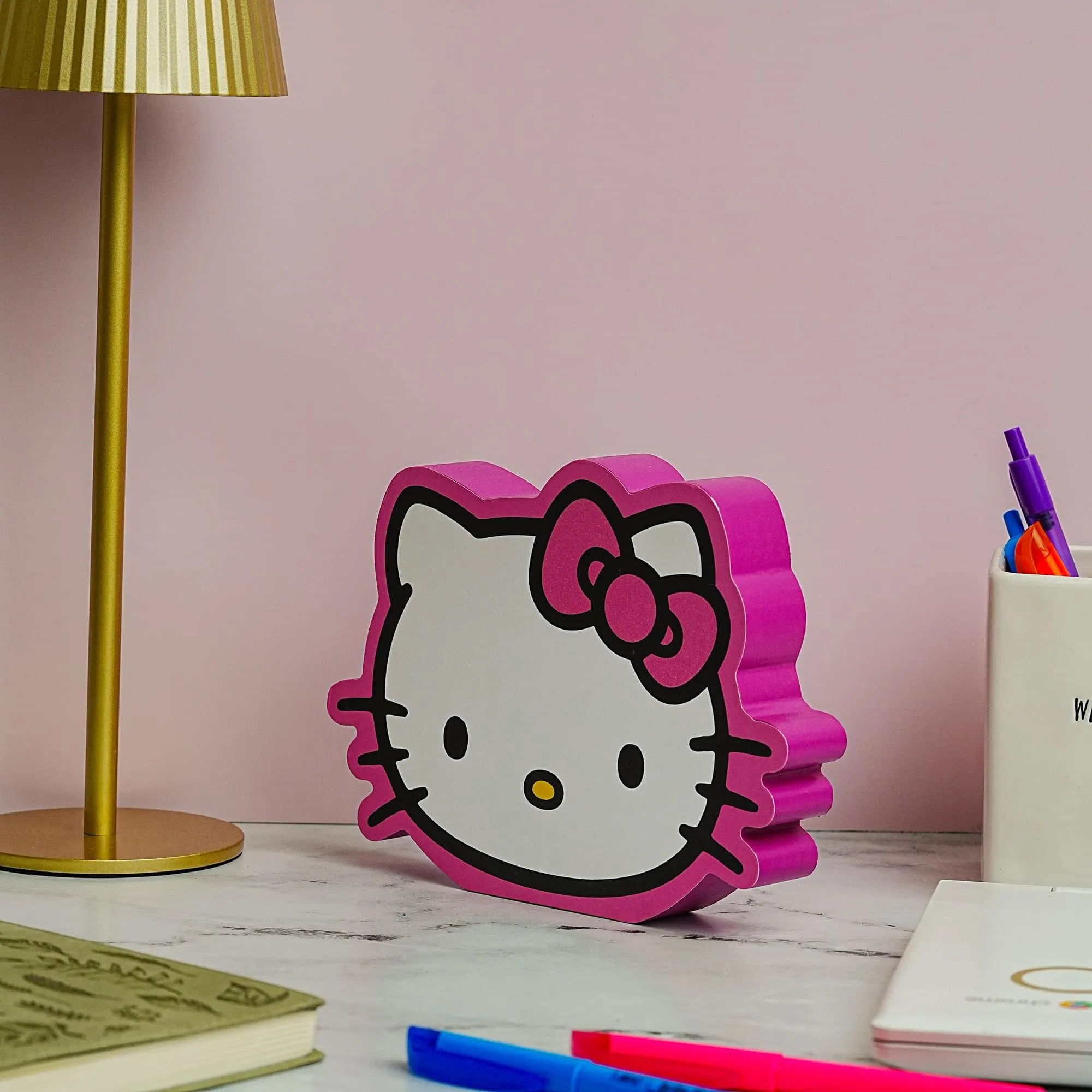 Sanrio Hello Kitty Glitter Bow Die-Cut Wooden Wall Art Sign