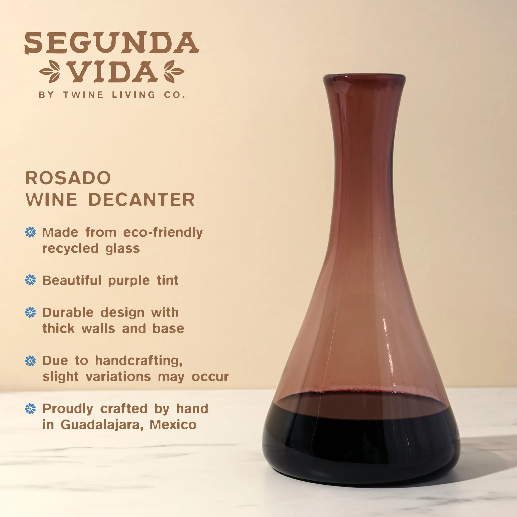 Segunda Vida Rosado Wine Decanter