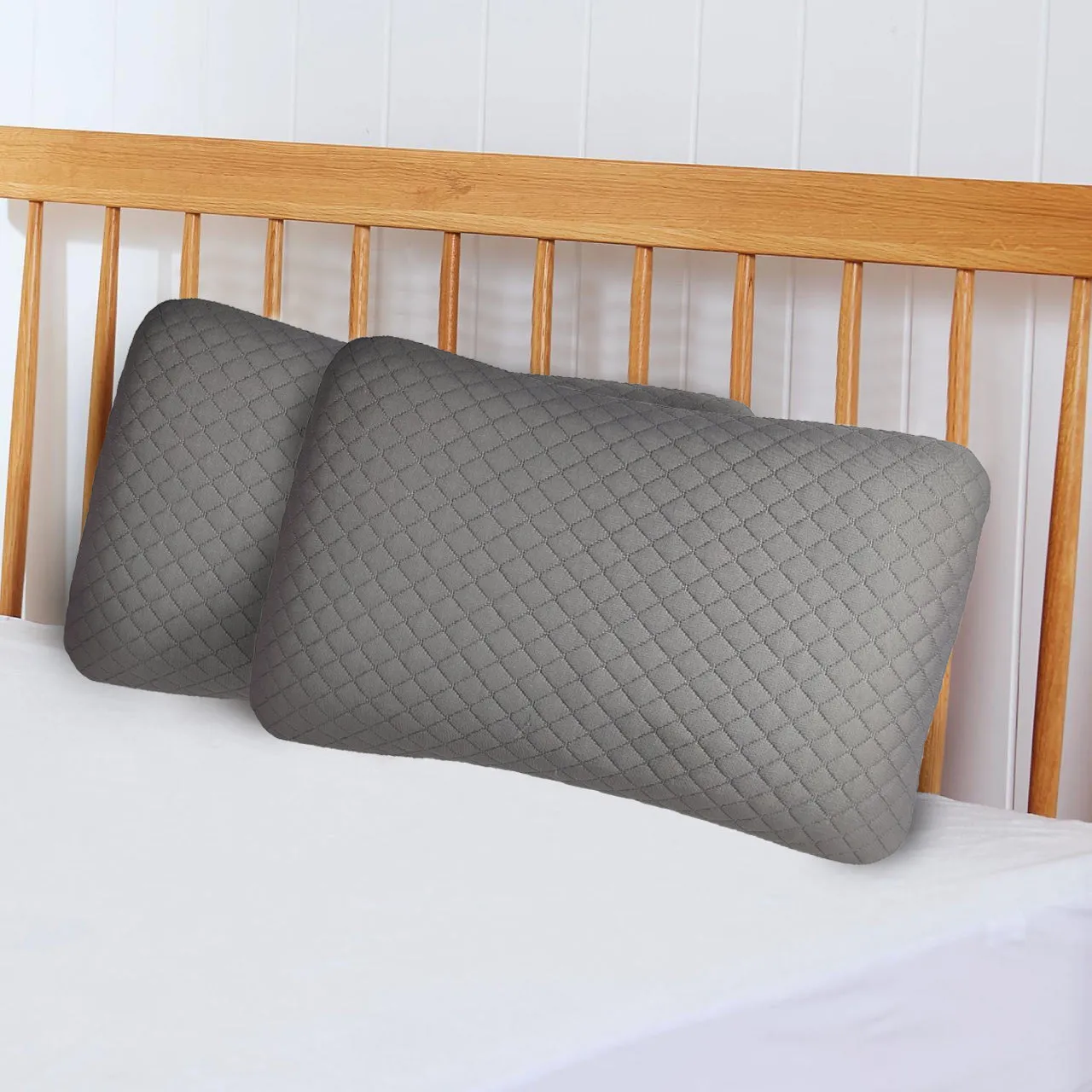 Shoulder Support Memory Foam Pillow Anti-Stress  35x55x12cm - Grey