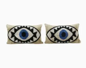 Silk Ikat Eye Velvet Pillow Cover