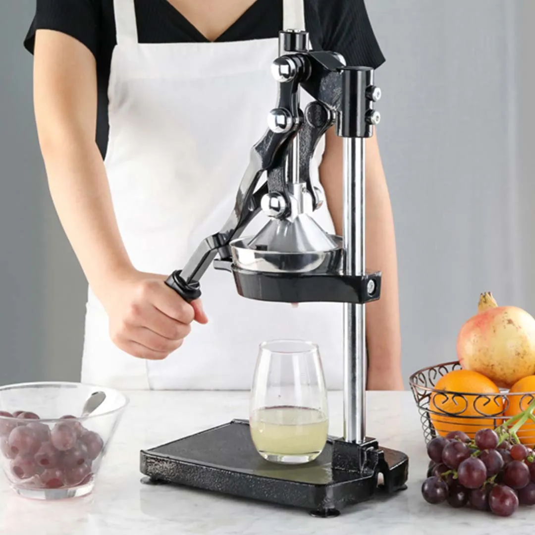 SOGA Commercial Stainless Steel Manual Juicer Hand Press Juice Extractor Squeezer Black