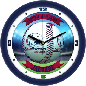 South Alabama Wall Clock - Baseball Home Run