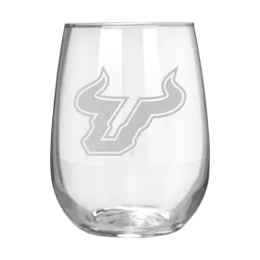 South Florida Bulls 17 oz. Stemless Wine Glass