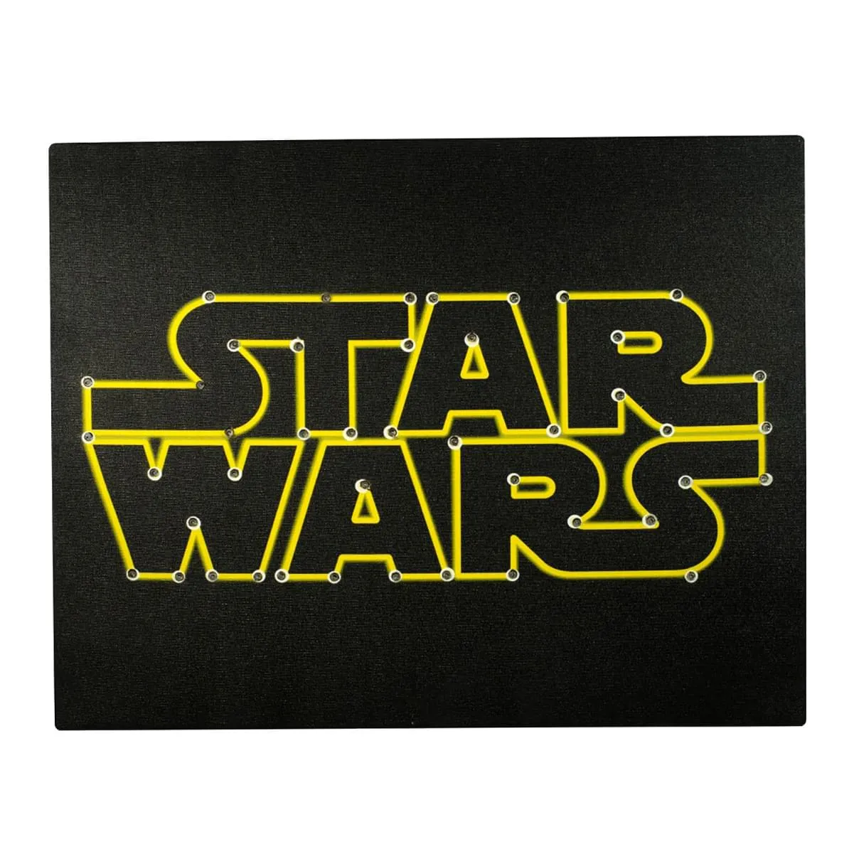 Star Wars Logo Light Up 16 x 20 Inch Black Wall Canvas