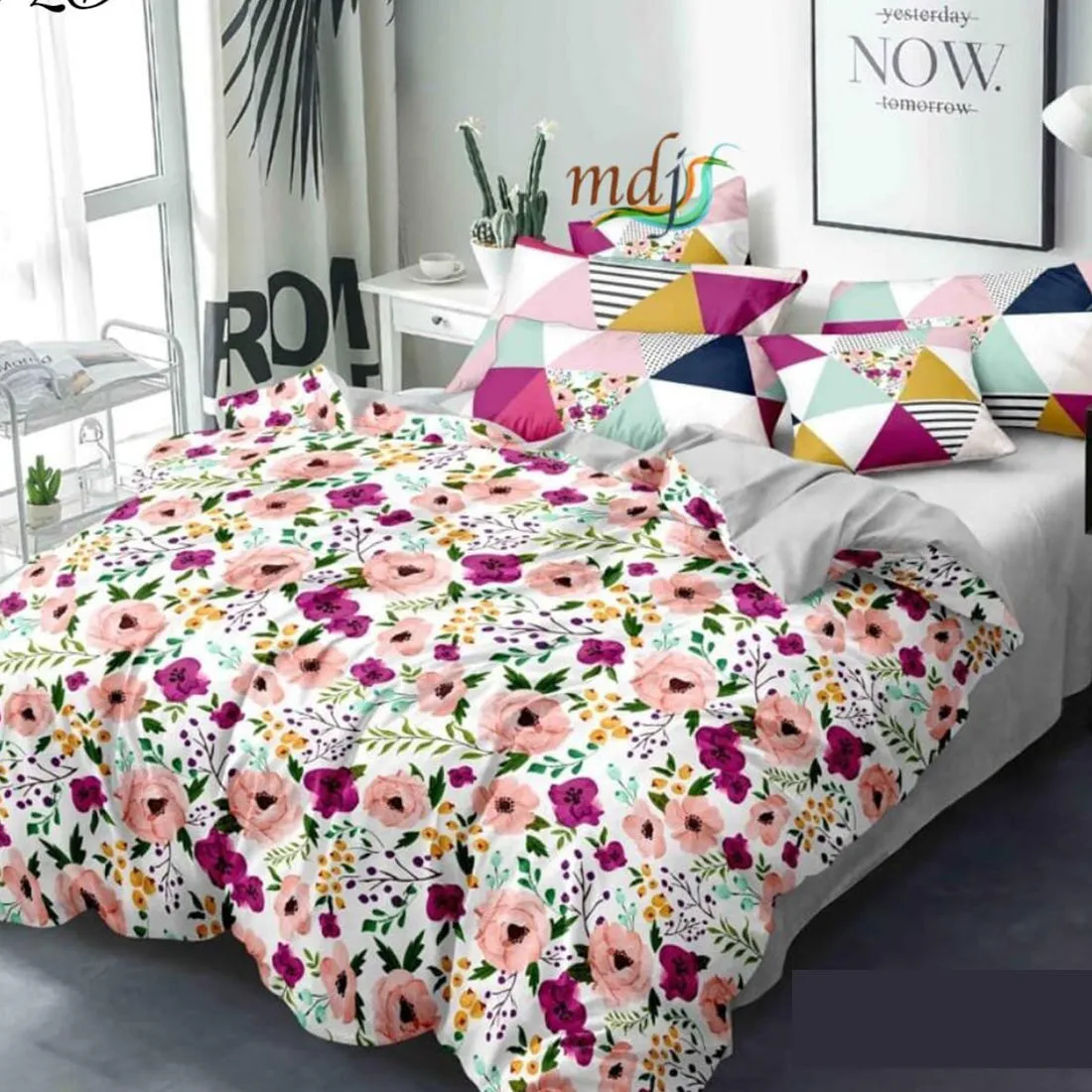 Super Soft Ac Comforter Set Floral Design ( 4 pc Set )