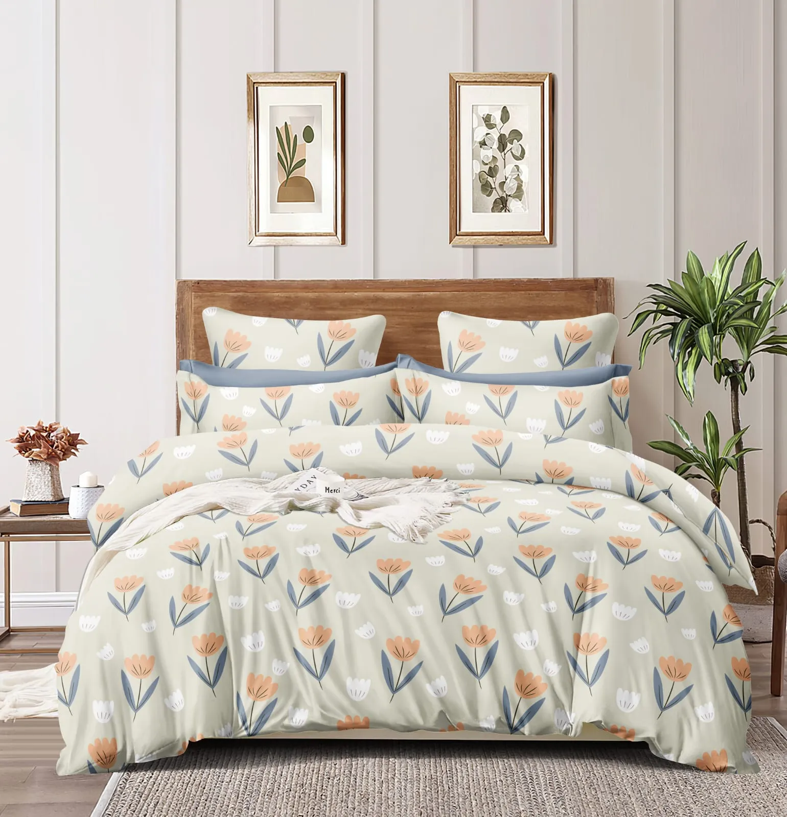 Super Soft Ac Comforter Set Mini Design (4 pc Set, King size )