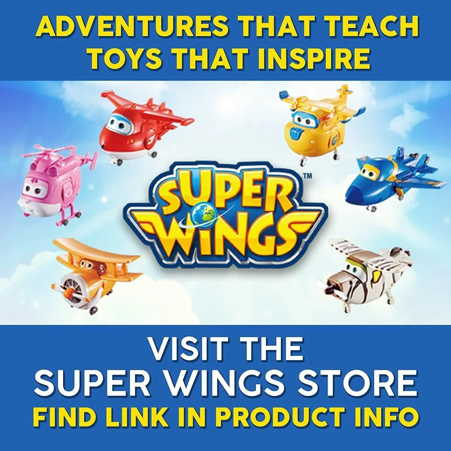 Super Wings - 2" Transform-a-Bot 4-Pack | Supercharged Jett, Donnie, Astra, Sunny Airplane Toys Vehicle Mini Figures