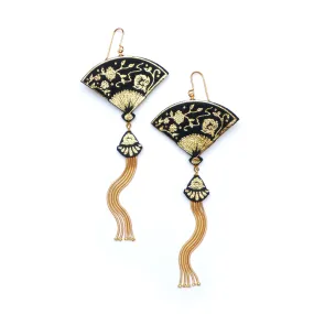 TASSELLED FAN . earrings