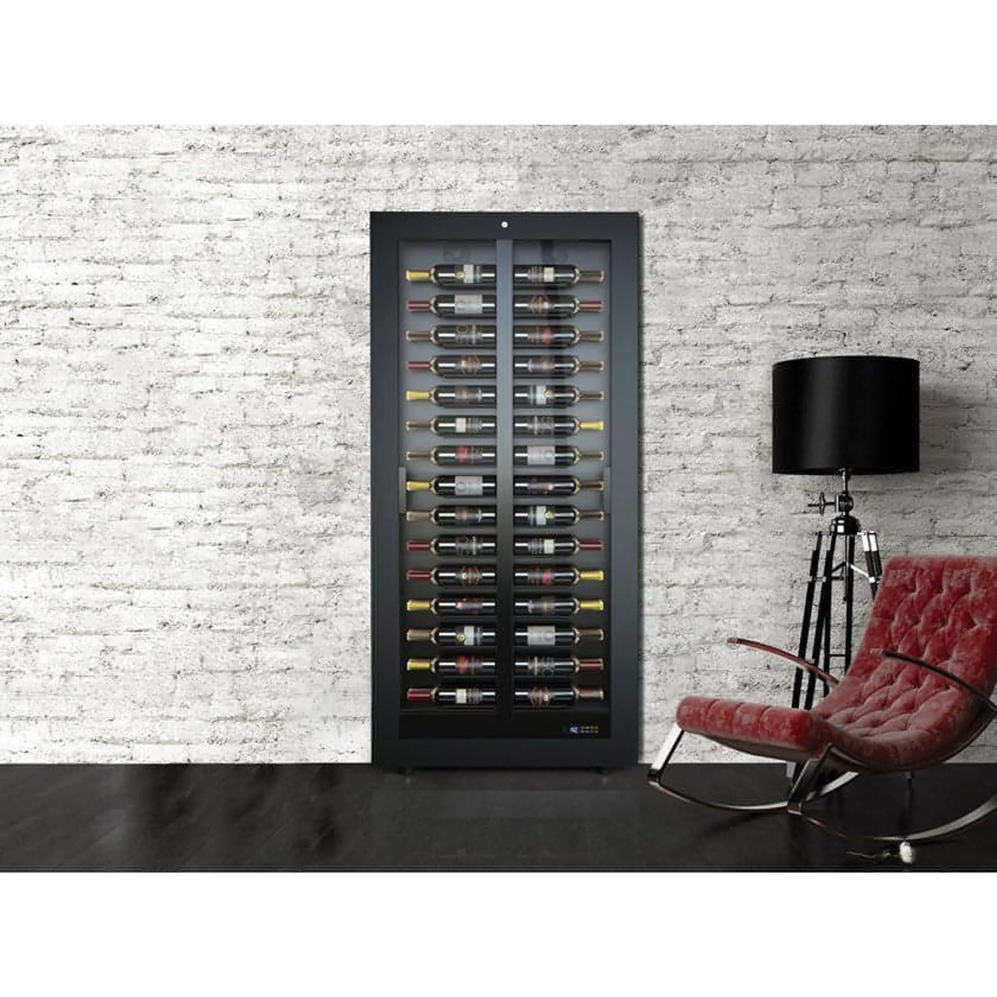 Teca B - Built in Wine Wall TBE-12 - Tilted Shelving - For Home Use