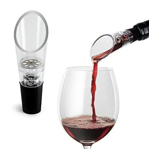 TenTen Labs Wine Aerator Pourer (2-pack) - Decanter Premium Aerating Spout - Gift Box Included