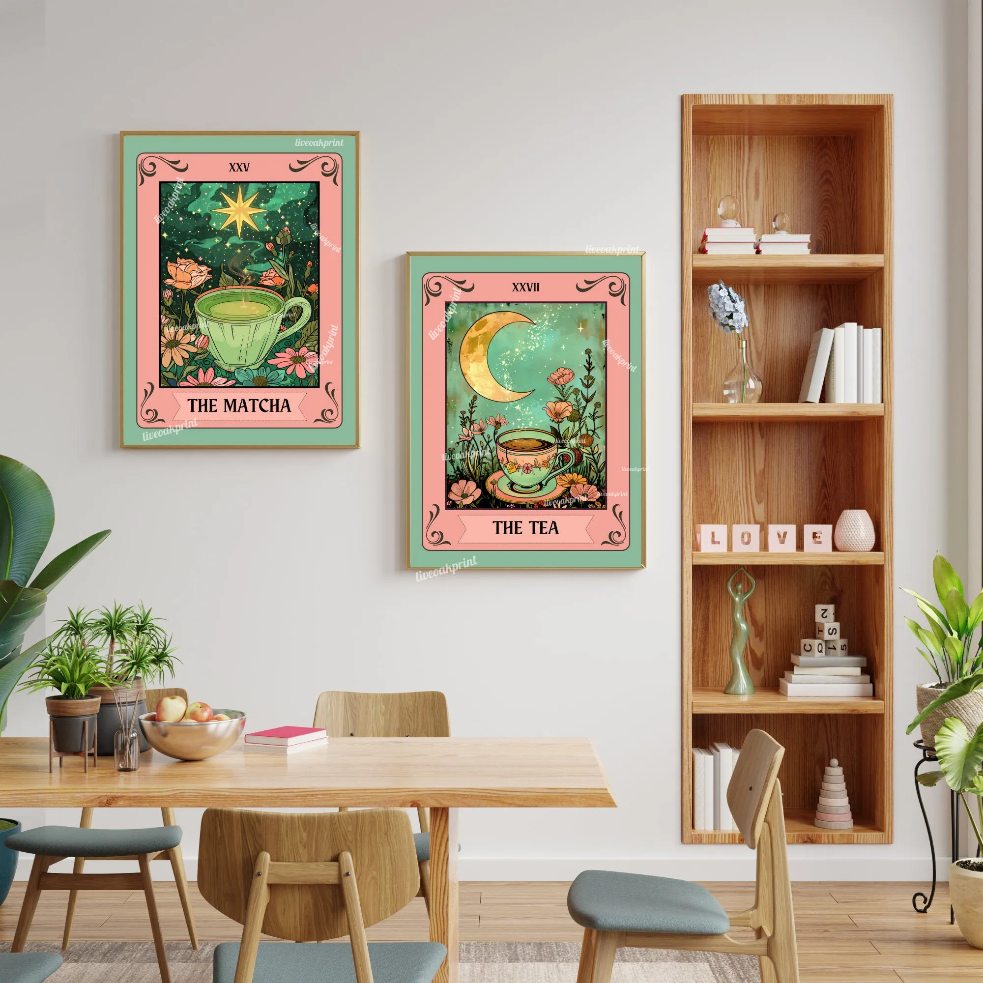 The Matcha Tarot Print - Matcha Print - Matcha Wall Art - Matcha Kitchen Art - Coffee Bar Decor - Matcha Green Tea Art Print