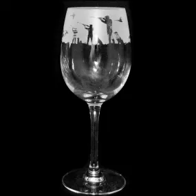 The Milford Collection Shooting Scene Wine Glass