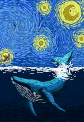 The Shark Van Gogh Poster